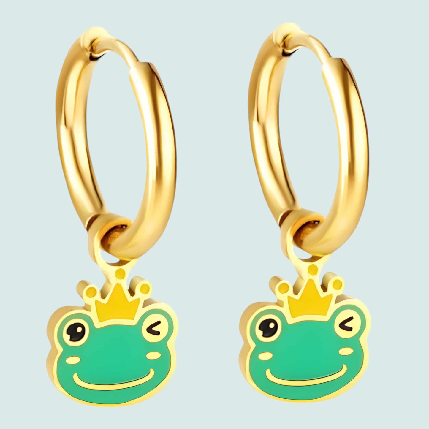 GRENOUILLE |-| BOUCLES D'OREILLES EN ACIER INOXYDABLE